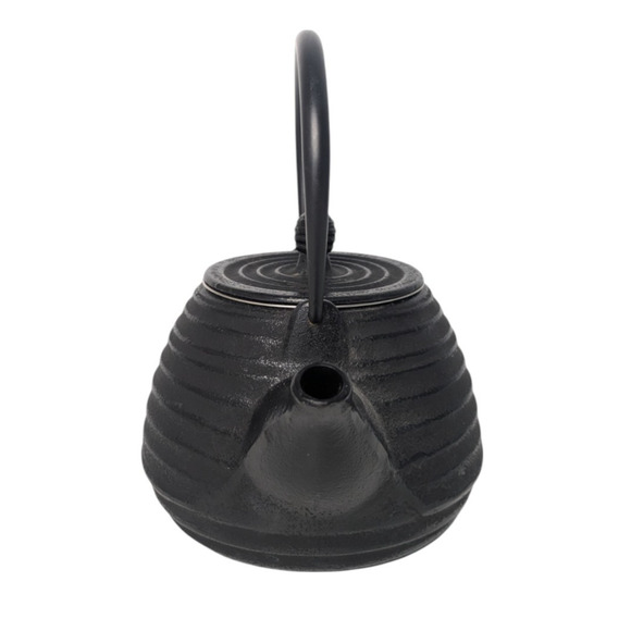 Traditional Cast Iron Beehive Japanese Teapot Kettle Black with Infuser Asian - Picture 3 of 10